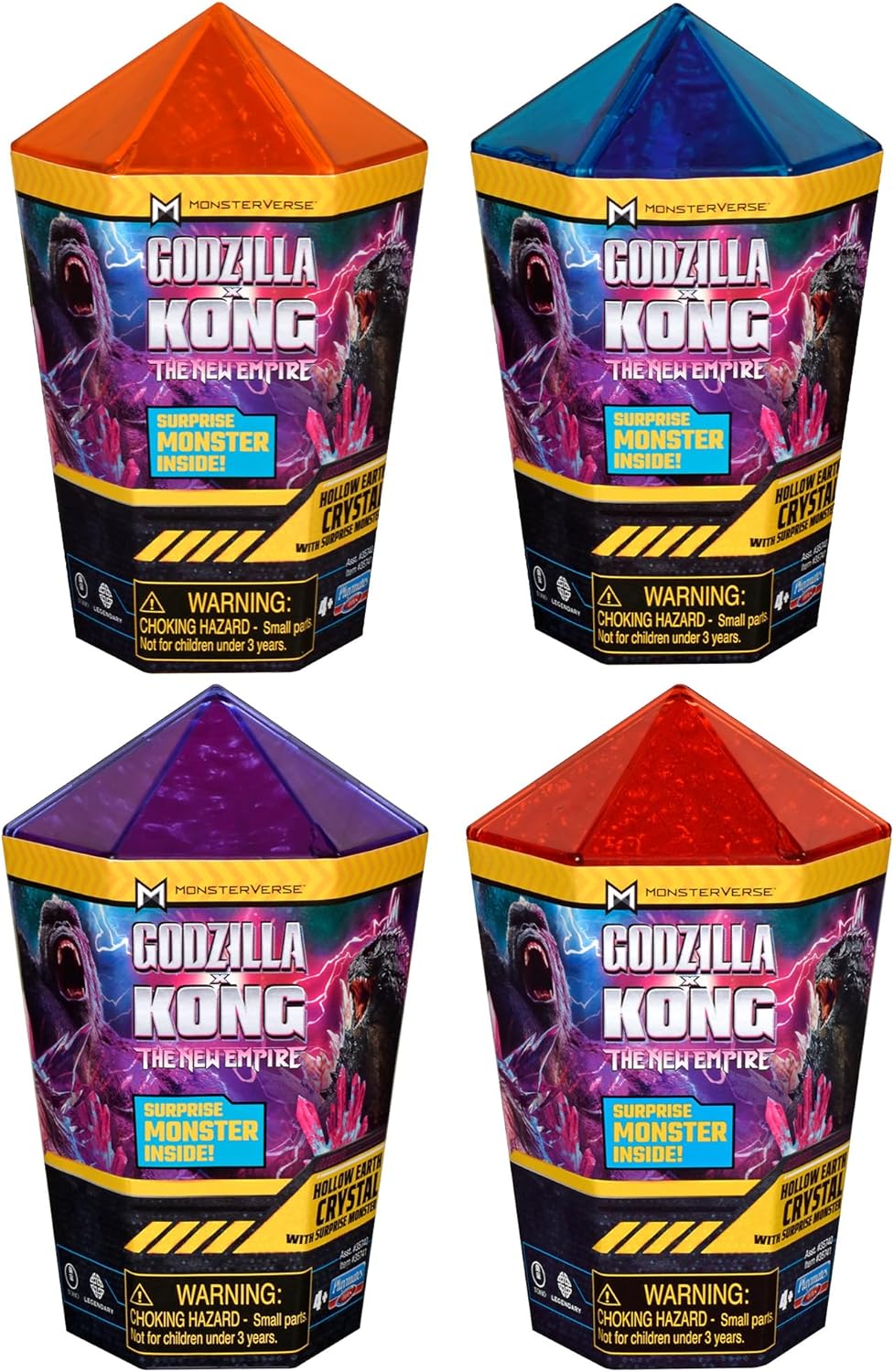 Godzilla x Kong: The New Empire, 4.5 Inch Hollow Earth Crystal Action Figure Toy with 2 inch Mini Surprise Figure, Iconic Collectable Movie Characters, Suitable for Ages 4 Years+