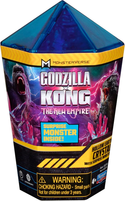 Godzilla x Kong: The New Empire, 4.5 Inch Hollow Earth Crystal Action Figure Toy with 2 inch Mini Surprise Figure, Iconic Collectable Movie Characters, Suitable for Ages 4 Years+