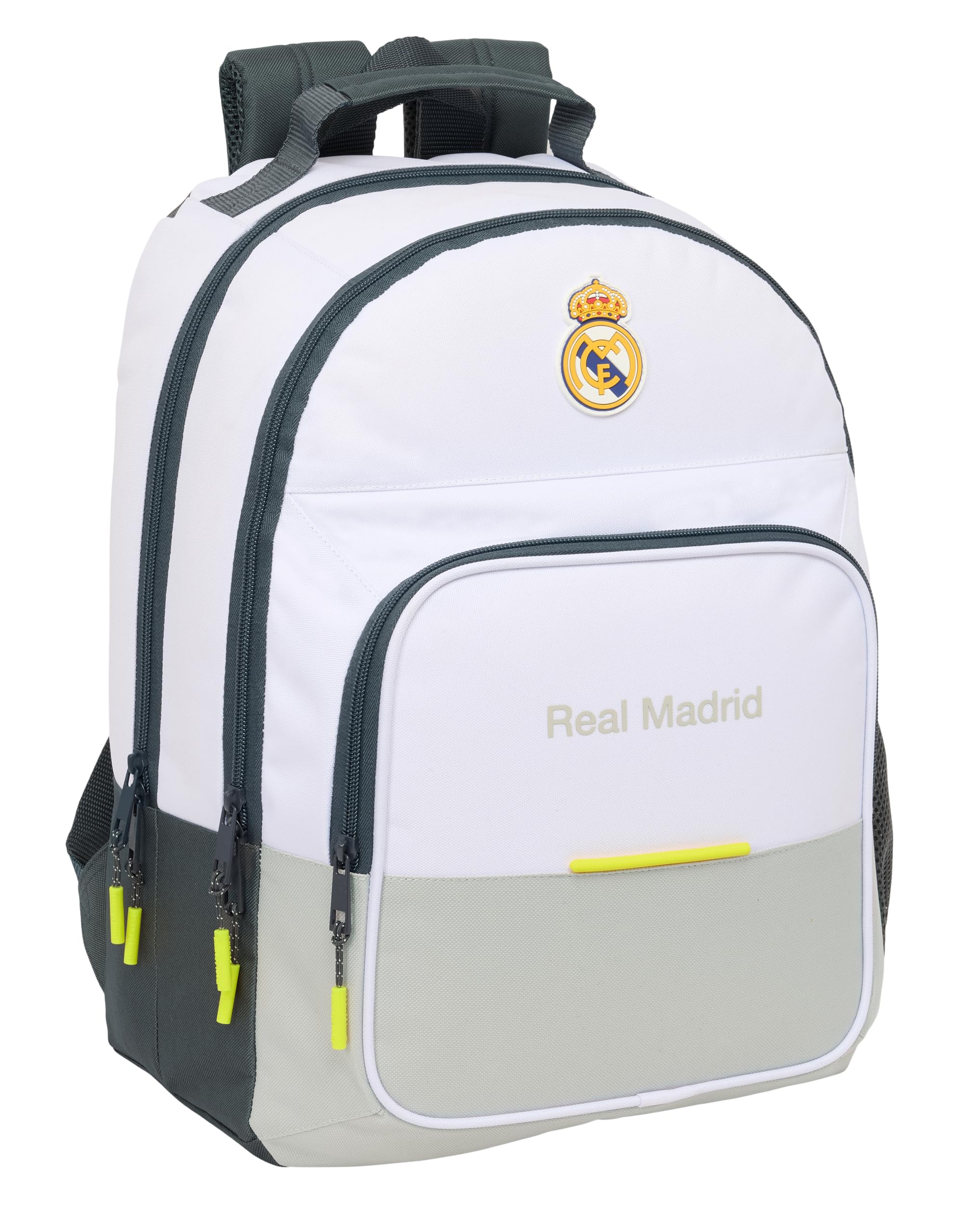 Safta Real Madrid EQUIPACIÓN 25/26 – School Backpack, Ideal for Children of Different Ages, Comfortable and Versatile, Quality and Resistance, 32 x 16 x 42 cm, white, M, Casual