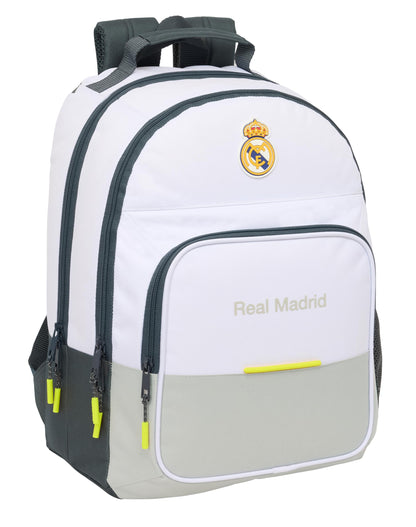 Safta Real Madrid EQUIPACIÓN 25/26 – School Backpack, Ideal for Children of Different Ages, Comfortable and Versatile, Quality and Resistance, 32 x 16 x 42 cm, white, M, Casual