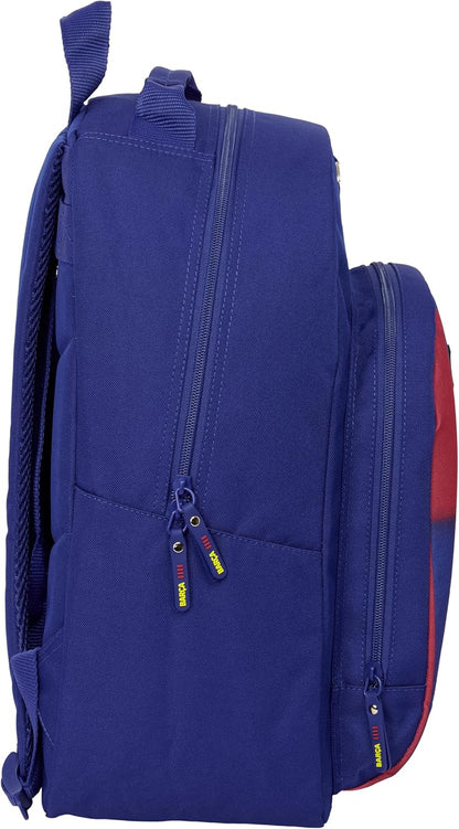 Safta F.C. Barcelona 1st Team 25/26 – School Backpack Adaptable to Car, Backpack, Ideal for Children of Different Ages, Comfortable and Versatile, Quality and Resistance, 32 x 15 x 42 cm, Blue