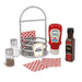 Casdon Heinz Sauce Caddy | 9-Piece Play Kitchen Set For Children Aged 3+ | Includes Pretend Tomato Ketchup, Vinegar, Salt And Pepper Shakers, Napkins, And Caddy.