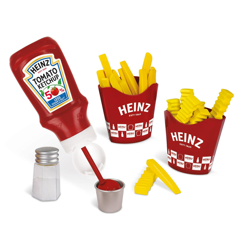 Casdon Heinz Chip & Dip Snack Set For Kids | Includes Ketchup, Salt Shaker, 2 Chip Holders, Fries, Crinkle Cut Chips, And Ketchup Flip & Dip Pot — Perfect For Pretend Play Aged 2+.