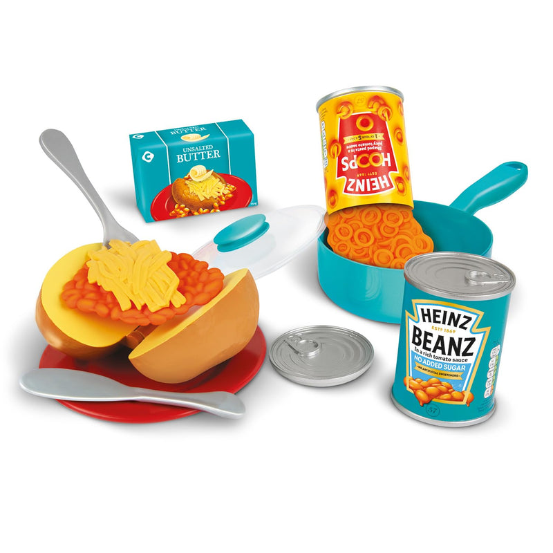 Casdon Heinz Beanz & Hoops Make & Play Set | Assorted Toy Set For Children Aged 2+ | Includes Make-Believe Heinz Tins, Saucepan, Plate, And Cutlery — Just Like The Real Thing!