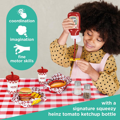 Casdon Heinz American Diner Set | Pretend Restaurant Play Set For Children Aged 2+ | Encourages Creativity and Boosts Imagination