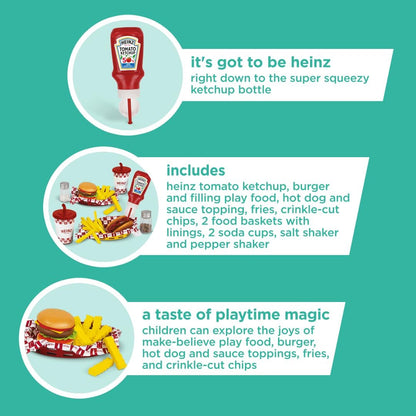 Casdon Heinz American Diner Set | Pretend Restaurant Play Set For Children Aged 2+ | Encourages Creativity and Boosts Imagination