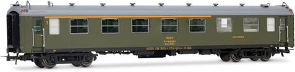 Electrotren HE4037 RENFE, 2-unit set 5000 coaches, BBD4 baggage + AAR bar, old bellows, olive green livery, ep. IV
