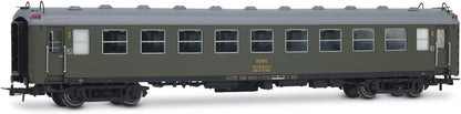 Electrotren HE4038 RENFE, 2-unit set 5000 coaches, BB4 2nd class, with old bellows, olive green livery, ep. IV