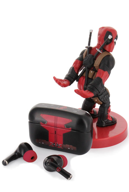 Guys Buds Pro Bundle - Marvel Deadpool Buds Pro Bundle Wireless Earbuds Small Tech Accessories & Phone Holder/Stand for Phone (iPhone, Samsung, Google Pixel
