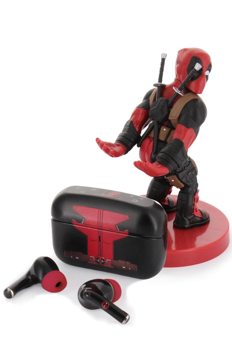 Guys Buds Pro Bundle - Marvel Deadpool Buds Pro Bundle Wireless Earbuds Small Tech Accessories & Phone Holder/Stand for Phone (iPhone, Samsung, Google Pixel