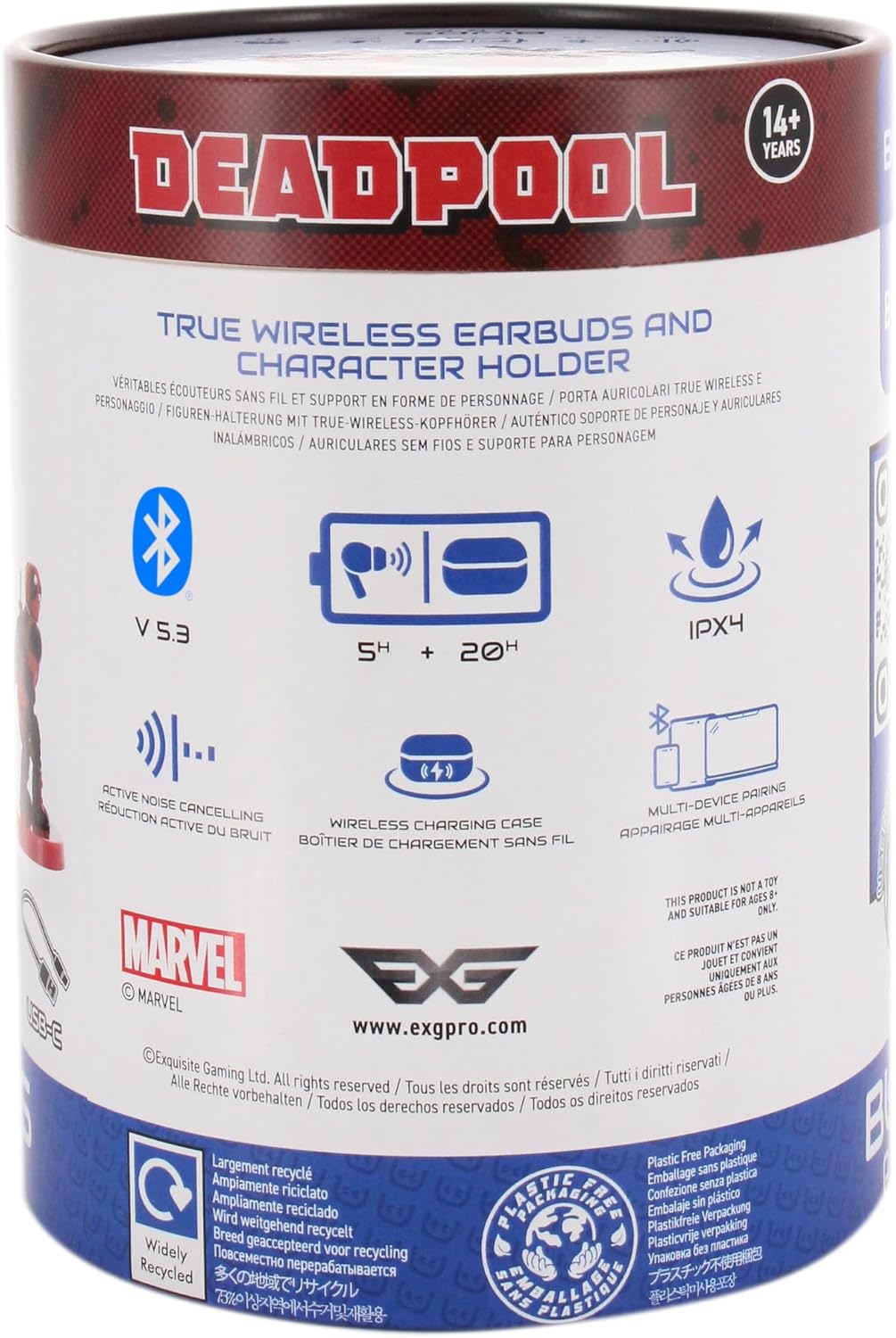 Guys Buds Pro Bundle - Marvel Deadpool Buds Pro Bundle Wireless Earbuds Small Tech Accessories & Phone Holder/Stand for Phone (iPhone, Samsung, Google Pixel