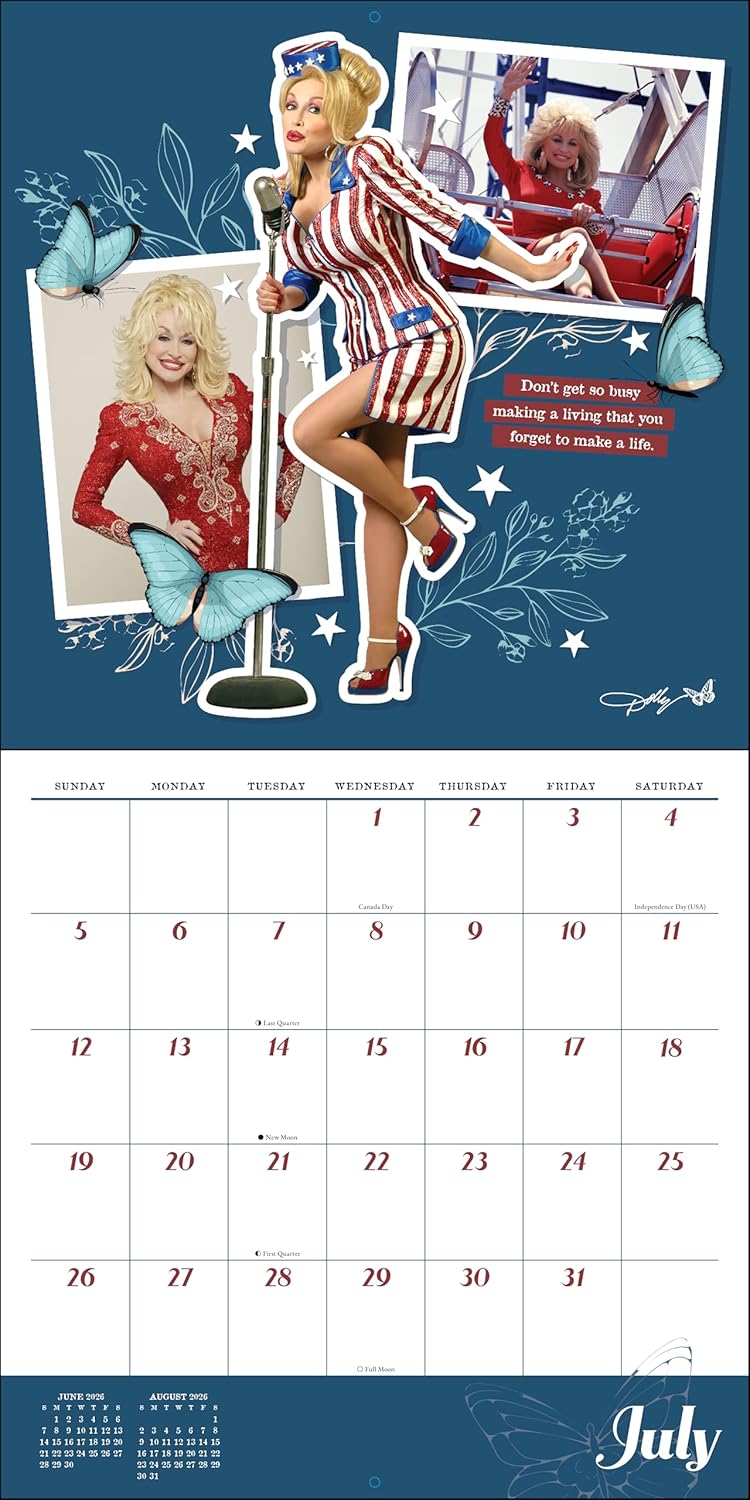 Dolly Parton 2026 Wall Calendar