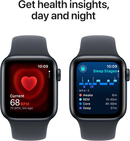 Apple Watch Se (Gps + Cellular) - 2Nd Generation - 40 Mm - Midnight Aluminium - Smart Watch With Sport Band - Fluoroelas