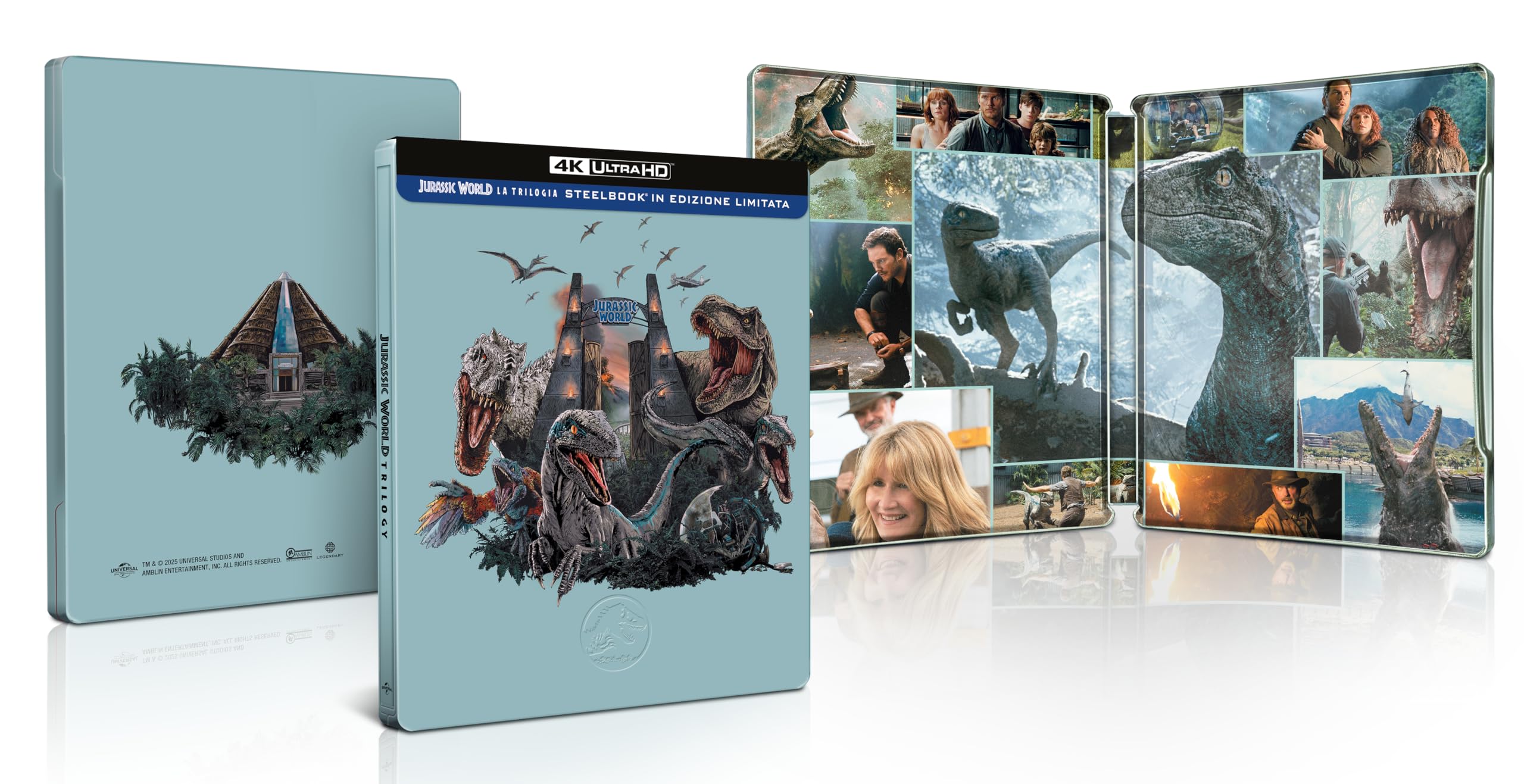 Blu-Ray 4K Uhd Jurassic World Trilogy Steelbook (3 4K Ultra Hd)