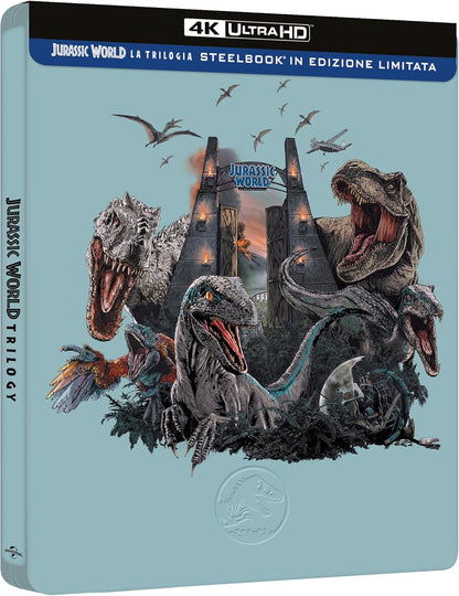 Blu-Ray 4K Uhd Jurassic World Trilogy Steelbook (3 4K Ultra Hd)