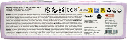 Playset Kuromi Ramen Shop 40+ Stickers and 6cm Figurine | 3D House Restaurant Reusable Stickers | Kawaii Foodcourt Sticker House | Comansi