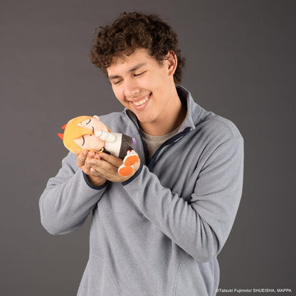 Club Mocchi Mocchi - Suya Suya - Peluche de hombre motosierra durmiente - Peluche poderoso - Figura coleccionable de Chainsaw Man - Peluche de anime Kawaii suave y exprimible y decoración de