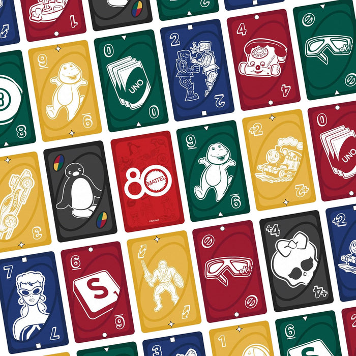 Mattel Games UNO Mattel 80th Ruby Red Card Game for Kids, Adults & Family Nights, Game Nights, Travel, Camping & Parties., JGK30