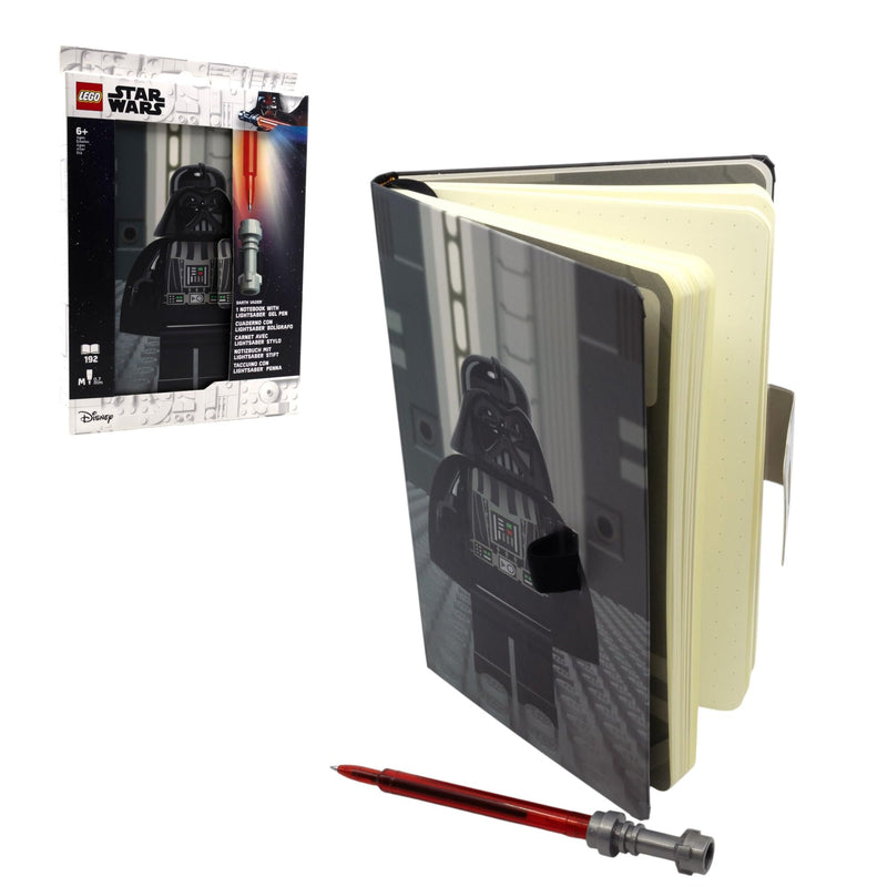 IQ LEGO Star Wars - Taccuino punteggiato con penna gel spada laser - Darth Vader (53492