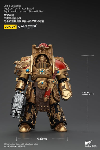 JoyToy Warhammer 40K Legio Custodes Aquilon Terminator Squad with Storm Bolter Actionfigur im Maßstab 1:18
