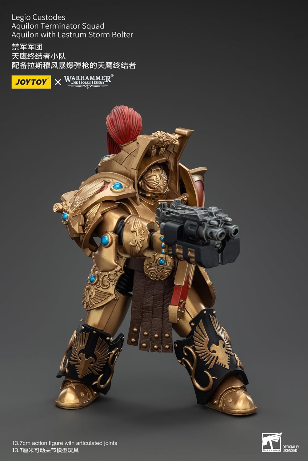 JoyToy Warhammer 40K Legio Custodes Aquilon Terminator Squad with Storm Bolter Actionfigur im Maßstab 1:18