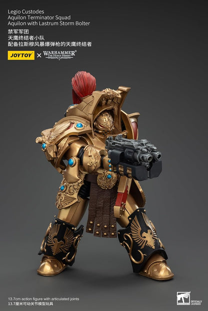 JoyToy Warhammer 40K Legio Custodes Aquilon Terminator Squad with Storm Bolter Actionfigur im Maßstab 1:18