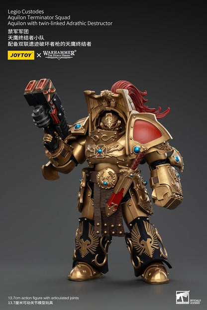 JoyToy Warhammer 40K Legio Custodes Aquilon Terminator Squad with Destructor Actionfigur im Maßstab 1:18