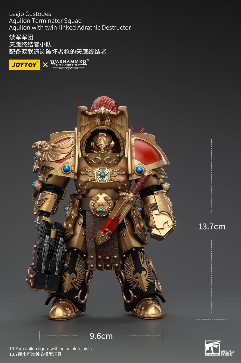 JoyToy Warhammer 40K Legio Custodes Aquilon Terminator Squad with Destructor Actionfigur im Maßstab 1:18