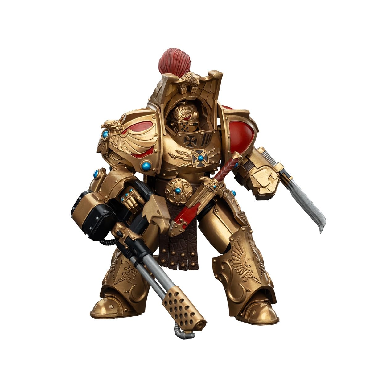 JoyToy Warhammer 40K Legio Custodes Aquilon Terminator Squad with Infernus Firespike Actionfigur im Maßstab 1:18