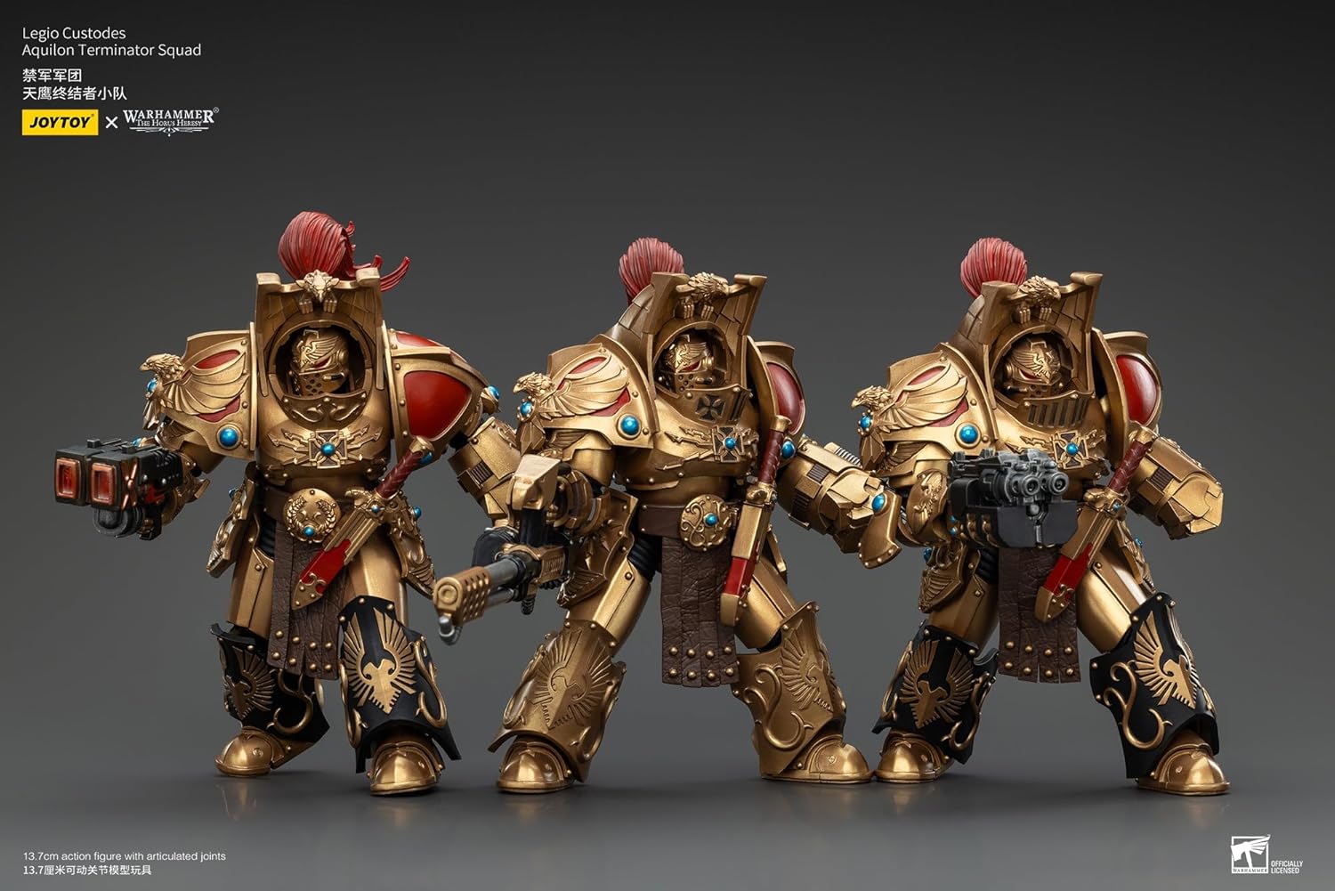 JoyToy Warhammer 40K Legio Custodes Aquilon Terminator Squad with Infernus Firespike Actionfigur im Maßstab 1:18