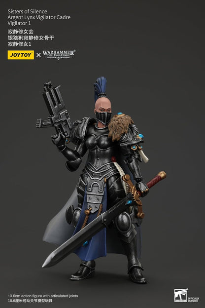 JoyToy Warhammer 40K: Sisters of Silence Argent Lynx Vigilator Cadre Vigilator 1 1:18 Scale Action Figure