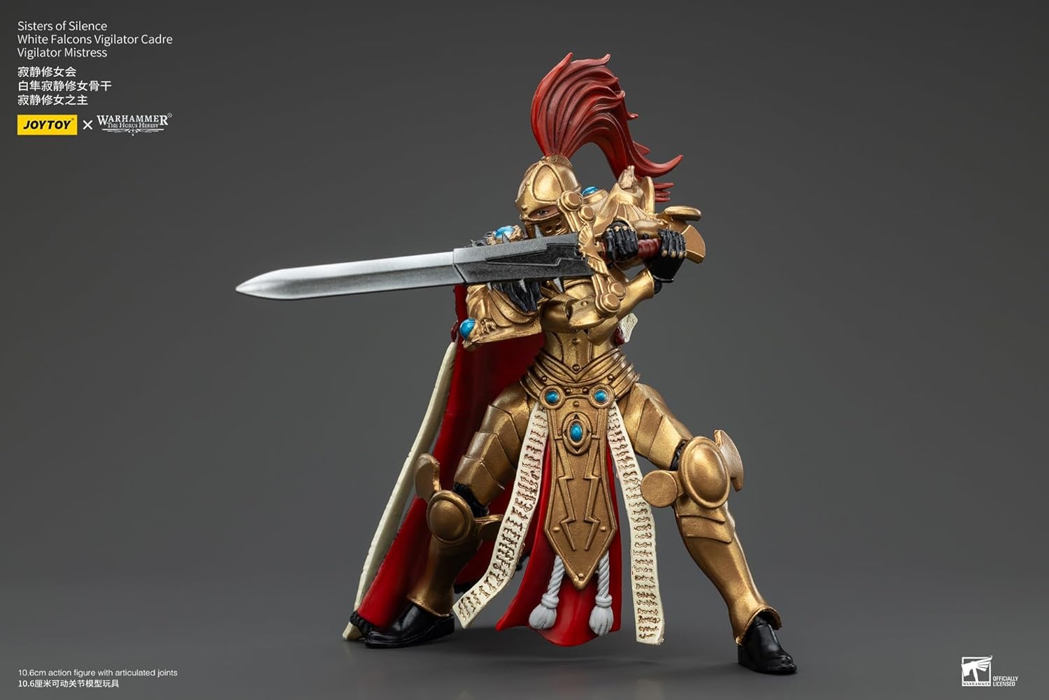 JoyToy Warhammer: Sisters of Silence White Falcons Vigilator Cadre Vigilator Mistress 1:18 Scale Action Figure