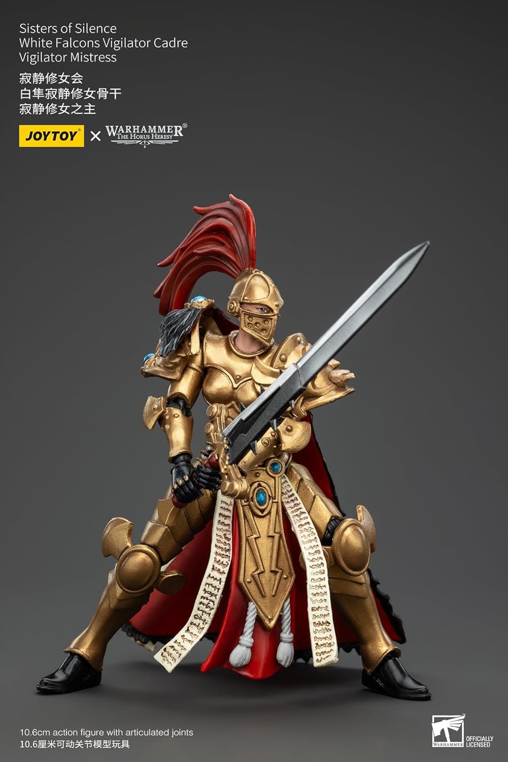 JoyToy Warhammer: Sisters of Silence White Falcons Vigilator Cadre Vigilator Mistress 1:18 Scale Action Figure