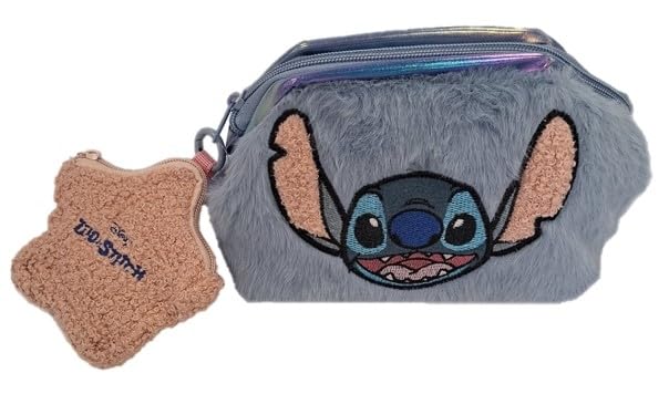 Cerdà Disney Lilo e Stitch Beauty case 18 x 13 x 9 cm - Poliestere - Motivo Stitch - Grigio