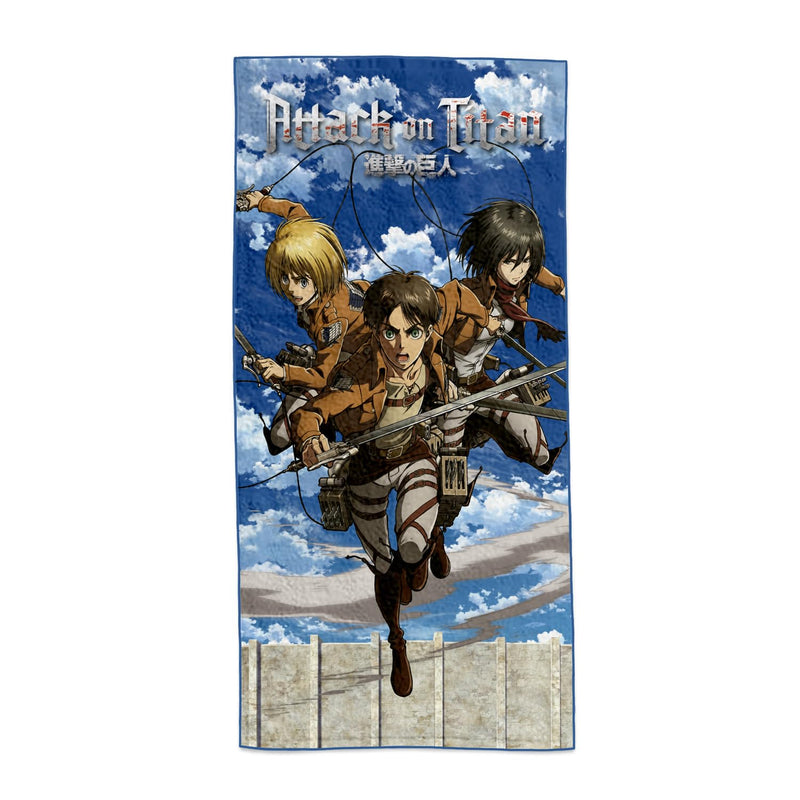 SAKAMI - Attack on Titan - Eren, Mikasa & Armin - Beach Towel - 150 x 75 cm - Original & Licensed