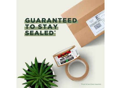 Scotch® Box Lock Paper Packaging Tape, 1.88" x 25 Yd.