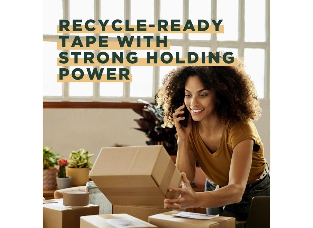 Scotch® Box Lock Paper Packaging Tape, 1.88" x 25 Yd.