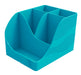 Exacompta - SKU 69534D - 1 Skandi Pen Wave Pencil Holder Pacific Blue - 5 compartments - 4 high compartments for Large Utensils and 1 Bottom Compartment for Small Utensils