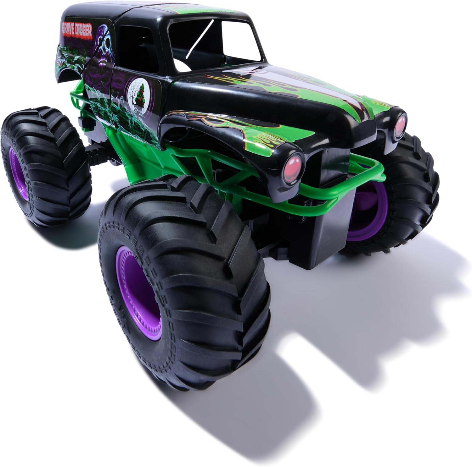 Monster Jam - Smash 'n Bash Grave Digger, Ferngesteuerter Monstertruck, der Sich beim Crash verformt und auf Knopfdruck Wieder repariert, 2,4 GHz-Steuerung, ab 4 Jahren