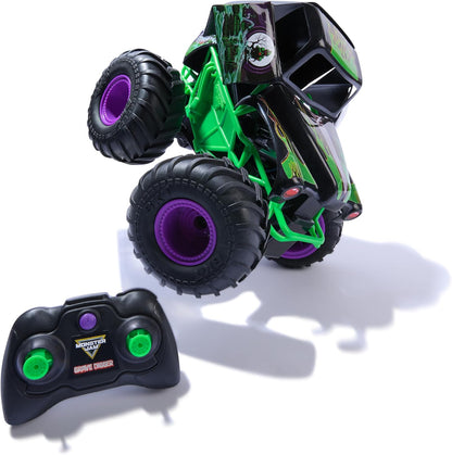 Monster Jam - Smash 'n Bash Grave Digger, Ferngesteuerter Monstertruck, der Sich beim Crash verformt und auf Knopfdruck Wieder repariert, 2,4 GHz-Steuerung, ab 4 Jahren