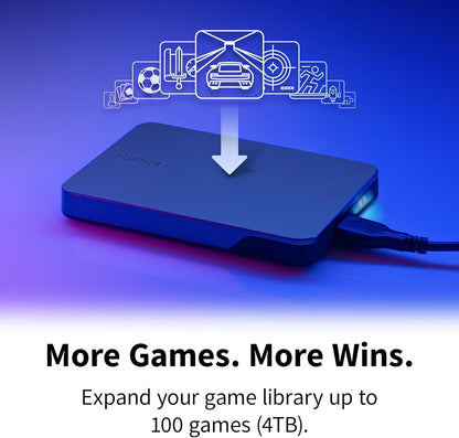 Toshiba 2TB Canvio Gaming Portable External Hard Drive, USB 3.2, for Play Station and Xbox, Black (HDTX220EK3AA)