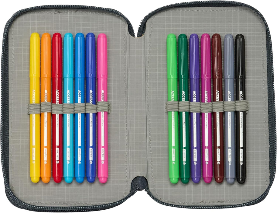 Safta Real Madrid EQUIPACIÓN 25/26 – Children's School Pencil Case, Pencil Case with Colours, with 29 Tools Included, Ideal for Children from 5 to 14 Years, Comfortable and Versatile, Quality and