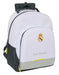 Safta Real Madrid EQUIPACIÓN 25/26 – School Backpack Adaptable to Car, Backpack, Ideal for Children of Different Ages, Comfortable and Versatile, Quality and Resistance, 32 x 15 x 42 cm, white, M
