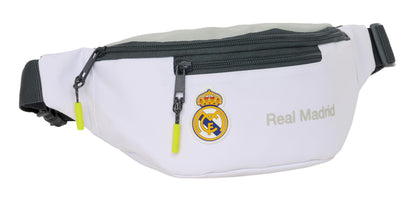Safta Real Madrid EQUIPACIÓN 25/26 – Waist Bag with External Pocket, Ideal for Youth and Children of Different Ages, Comfortable and Versatile, Quality and Resistance, 23 x 9 x 12 cm, white, M, Casual