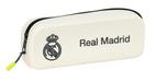 safta Real Madrid Team 25/26 Square Silicone Pencil Case for Children, Ideal for School Children, Comfortable and Versatile, Quality and Strength, 18.5 x 5.5 x 7.5 cm, White, M, White M