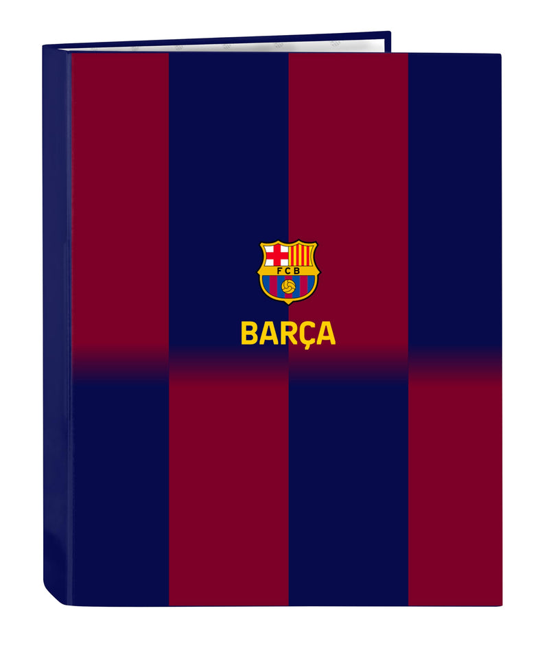 Safta F.C. Barcelona 1st Team 25/26 – Folder with 4 Rings, Ideal for Children of Different Ages, Comfortable and Versatile, Quality and Resistance, 26.5 x 33 cm, Blue/maroon, M, Casual