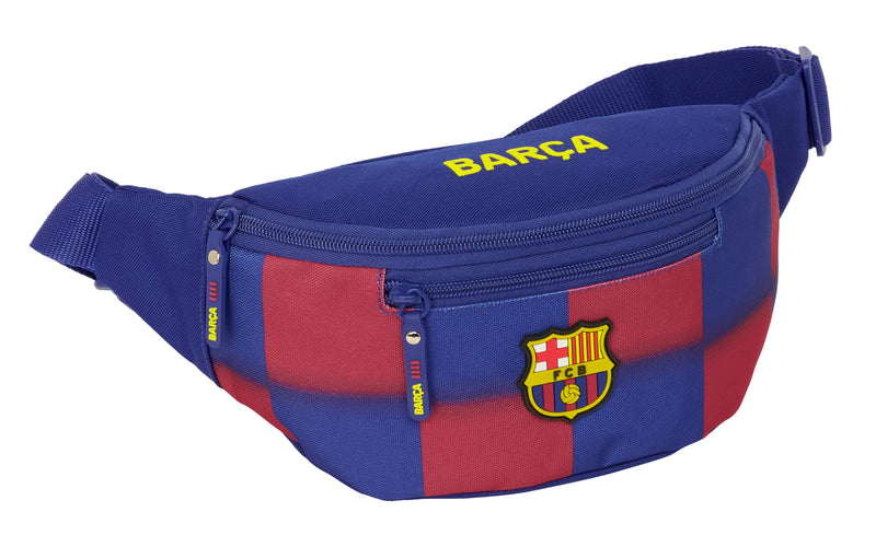 Safta F.C. Barcelona 1st Team 25/26 – Waist Bag with External Pocket, Ideal for Youth and Children of Different Ages, Comfortable and Versatile, Quality and Resistance, 23 x 9 x 12 cm, Blue/maroon