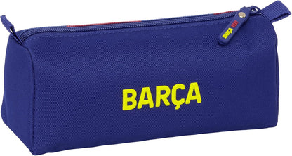 F.C. Barcelona 1st Team 25/26 – Pencil Case with Zip and Compartment, Children's Pencil Case, Ideal for School Age Children, Comfortable and Versatile, Quality and Resistance, 21 x 7 x 8 cm, Blue