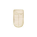 Half Moon Bay Library Card Design - Paperclip Style - White/Gold 2.8 x 2 Inch Zinc Alloy Bookmark Place Holder