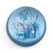 Half Moon Bay Curiouser & Curiouser - Alice's Adventures in Wonderland - Blue/Red 2.7 x 1.2 Inch Glass Office Desk Paperweight
